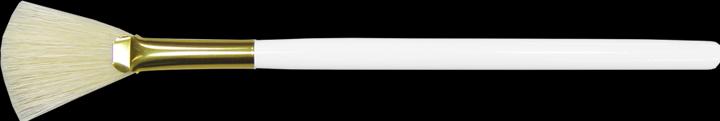 Actual product image Fan mask brush, white, natural bristle, length 20 cm