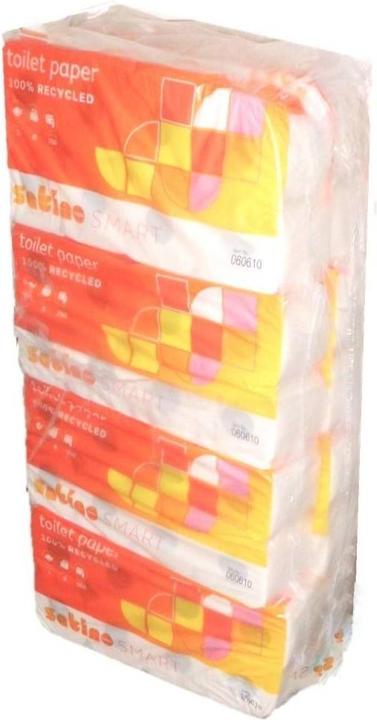 Actual product image Wepa 64xSatino Smart toilet paper 3-ply white - 1 bag of 8x8 rolls (64 x)