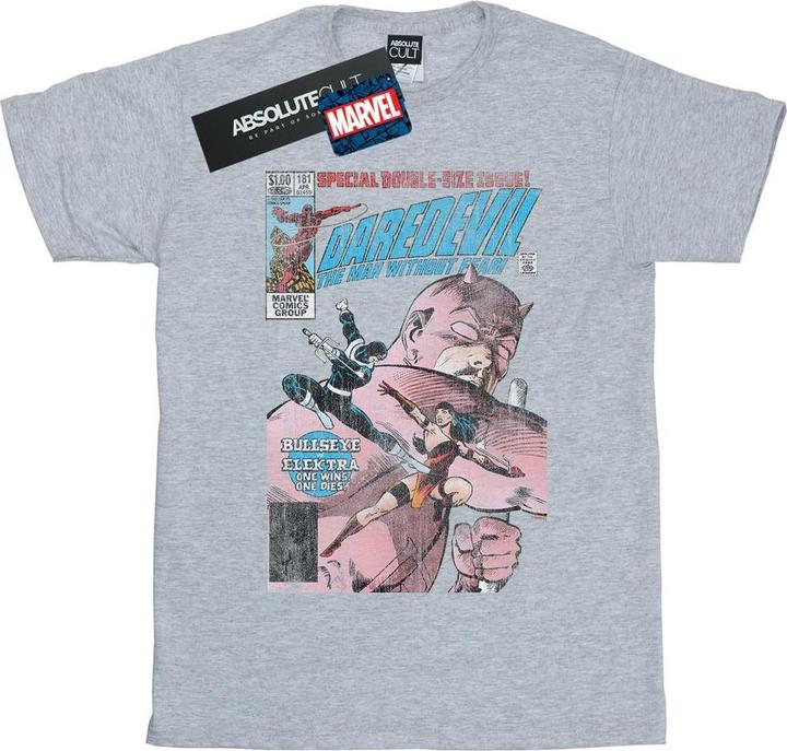 Daredevil Distressed Bullseye Vs Elektra Cover TShirt (L)