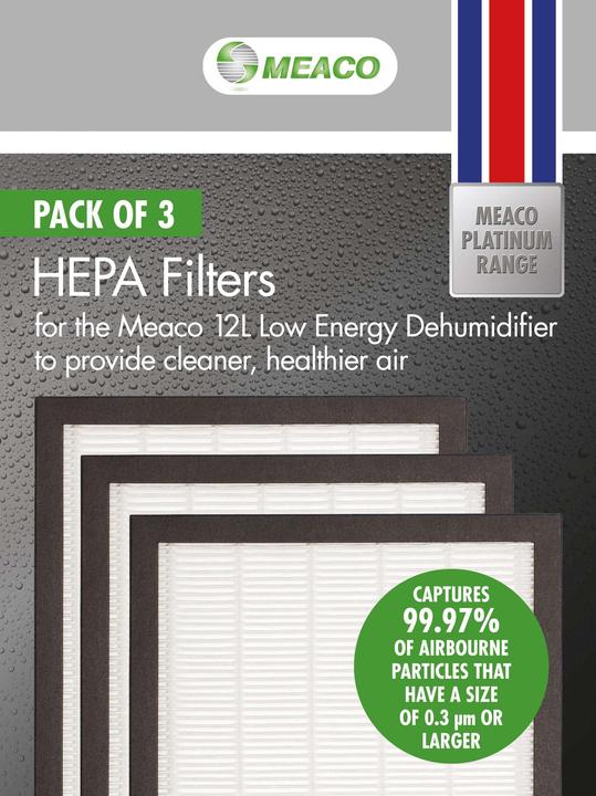 Actual product image Meaco Hepa Filter 3-pack of 12L Low Energy (3 x)