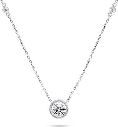Brilio Silver - Sparkling silver necklace with zircons NCL87W