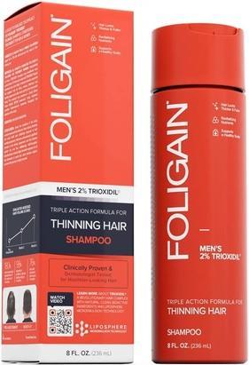 Immagine prodotto Foligain Shampoo Anticaduta Tripla Azione (Shampoo Uomo) 236 ml (236 ml, Shampoo liquido)