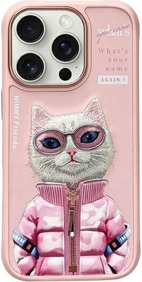 Actual product image Prestigio Nimmy case iPhone 16 Pro 6.3" pink Cool&Cute 2.0 Cat (Apple iPhone 16 Pro)