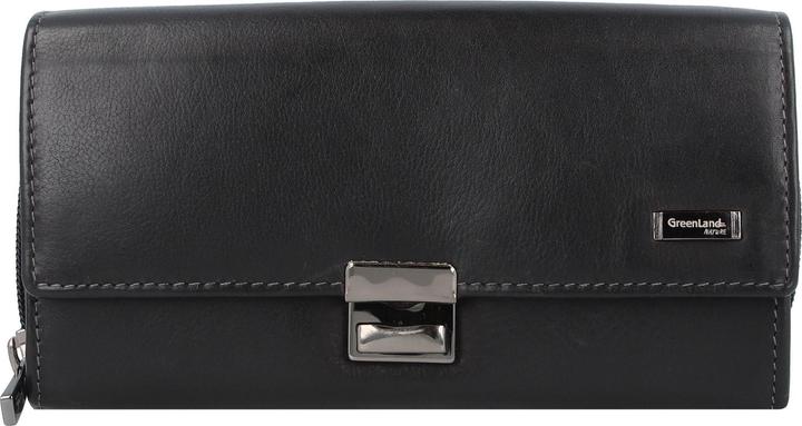 Produktbild Greenland Nature Black Nappa Kellnerbörse Geldbörse RFID Leder 18 cm