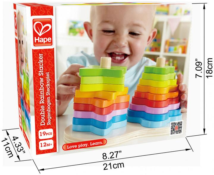 Actual product image Hape Rainbow-Plug-In Game 19pcs. FSC