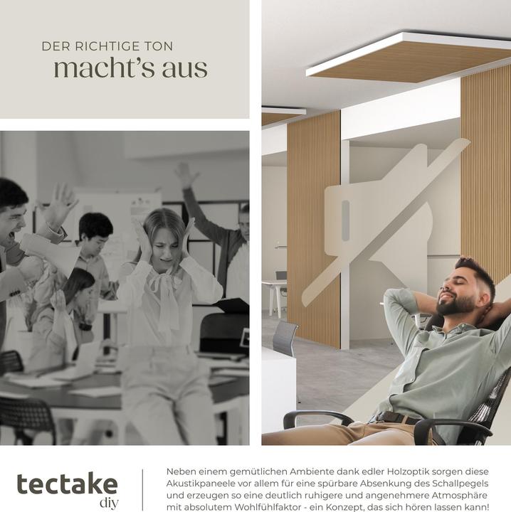 Immagine prodotto tectake Set di pannelli acustici Sonic Wall effetto legno (4 pz.)