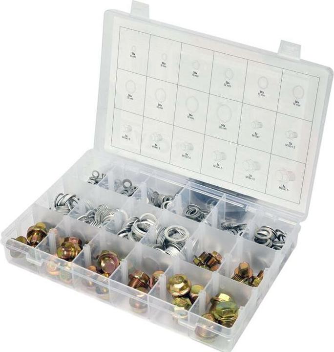 Actual product image Yato Professional XXL oil drain plug assortment, 534 pieces, 34x screws M10 M12 M13 M14 M15 M16 M18 M