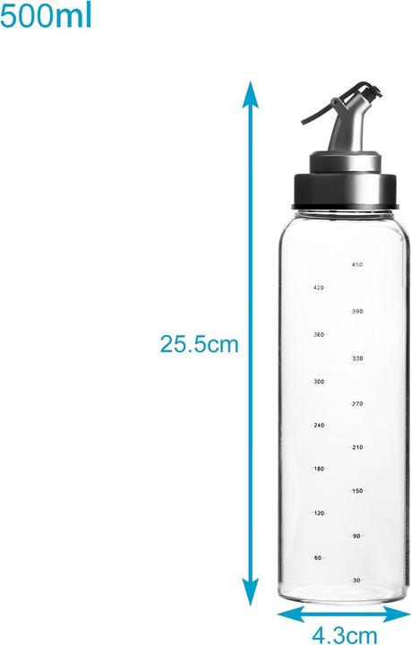 Actual product image Intirilife 2-piece set vinegar and oil bottles (450 ml)
