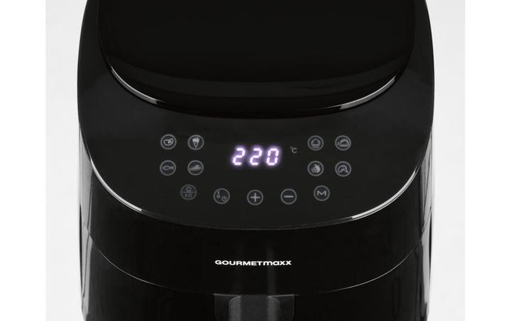 Actual product image Gourmetmaxx Hot air fryer digital black, detail colour: black
