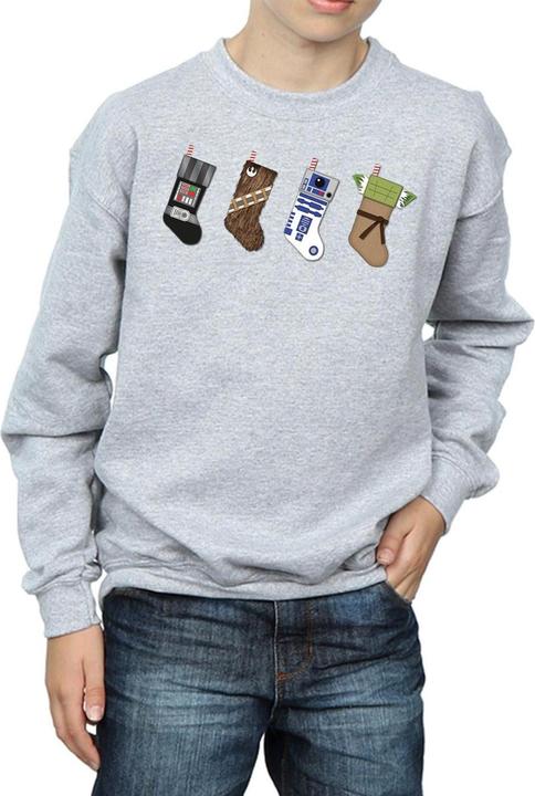 Actual product image Star Wars Boys Christmas Stockings Sweatshirt (128)