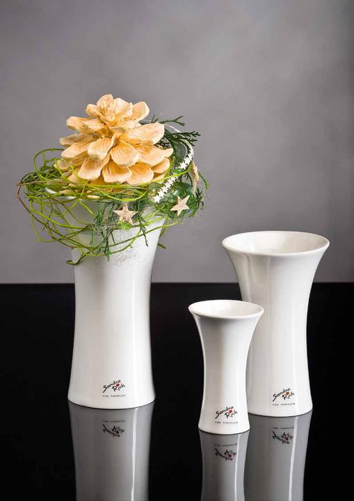 Actual product image Sandra Rich Vase Tulip porcelain 22cm Ø13.5cm white (1 x, Ø 13.5 x 22 cm)