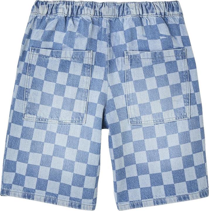 Jonen Jungen Jeans-Bermudas mit Schachbrettmuster in Loose-Fit