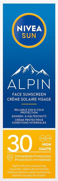 Actual product image NIVEA Alpine sun cream for the face (Sun cream face, SPF 30, 50 ml, 69 g)