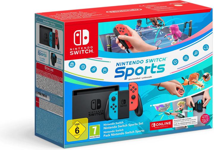 Switch Set – Konsole + Switch Sports + Onlinemitgliedschaft (365 Tage)