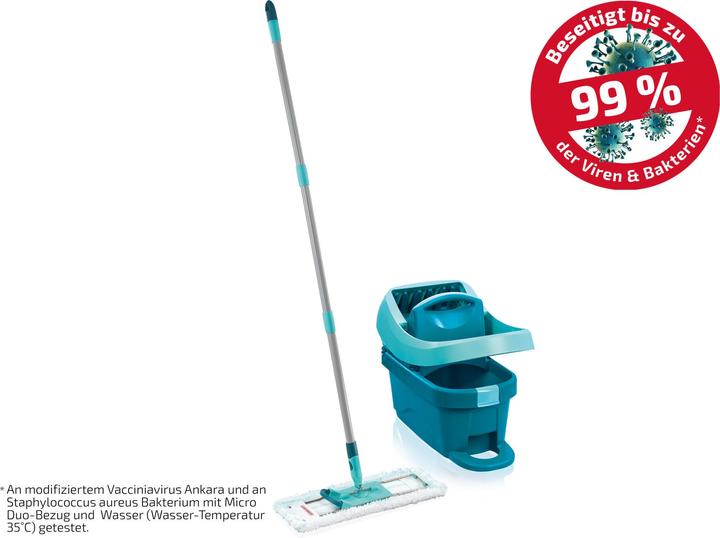 Leifheit Set Wischtuchpresse Profi XL mit Rollen und Bodenwischer (1 Stk.)
