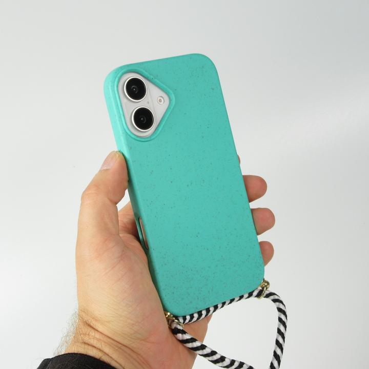 Image du produit PhoneLook Coque Bio Eco-Friendly nature avec cordon collier Turquoise (Apple iPhone 16)