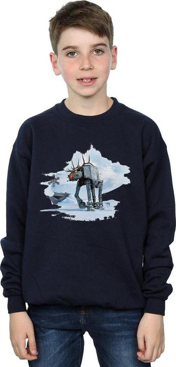 Actual product image Star Wars Boys Christmas AT-AT Reindeer Sweatshirt (116)