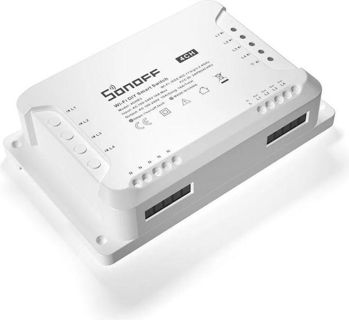 Actual product image Sonoff 4CHR3 - 4-gang Wi-Fi Smart Switch