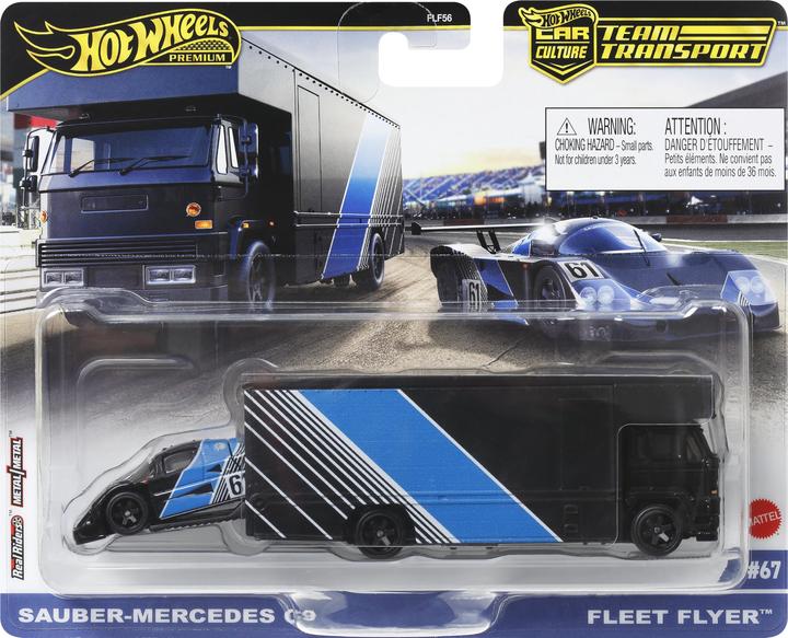 Actual product image Hot Wheels Car Culture: Team Transport Sauber Mercedes C9 & Fleet Flyer