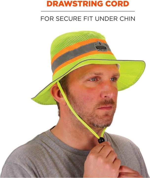 Immagine prodotto Ergodyne Cappello da sole Cooling Ranger Chill-Its 8935MF Hi-Vis, lime, taglia L/XL (L)