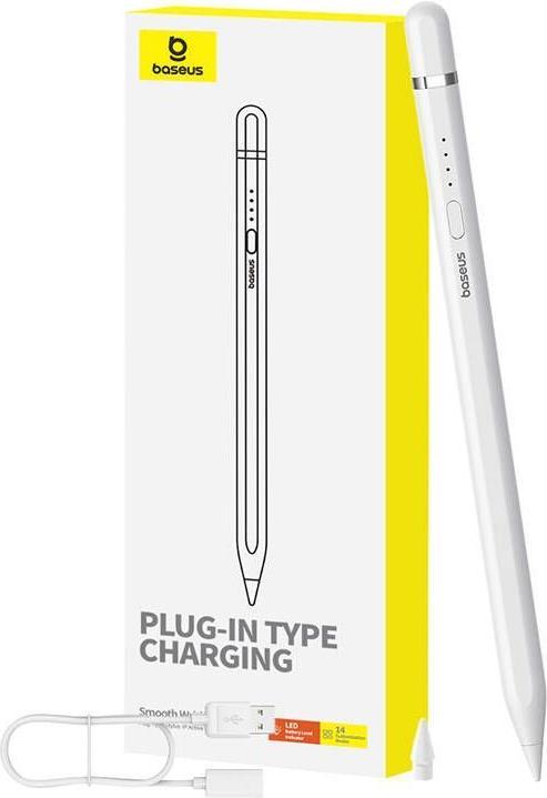 Actual product image Baseus Active stylus Smooth Writing Series with wireless charging, lightning (White)