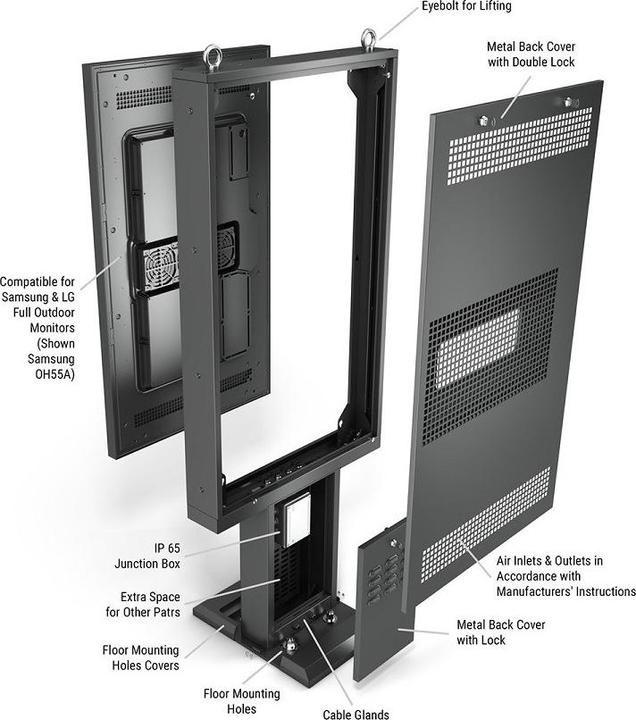 Immagine prodotto DSS Outdoor Stele Portrait 46", Metall, Full Outdoor