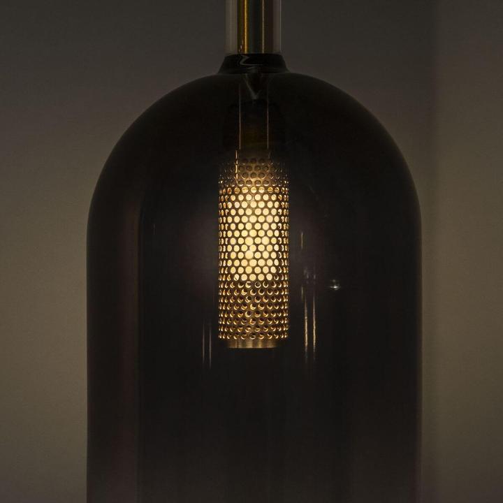 Produktbild Ideal lux EMPIRE G9 Pendelleuchte ⌀120mm dimmbar Chromrauchglas warmweiss 309804 (G9, 370 lm)
