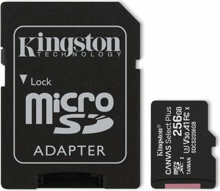 Kingston Canvas Select Plus (256 GB, microSDXC, U3, UHS-I)