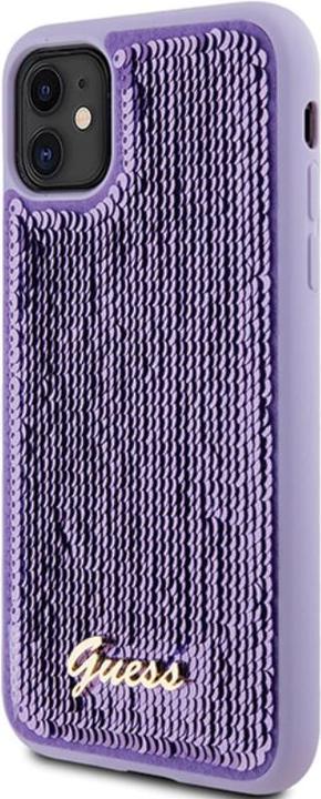 Immagine prodotto Guess GUHCN61PSFDGSU Custodia rigida per iPhone 11 / Xr 6.1" viola/viola Sequin Script Metallo (Apple iPhone 11)