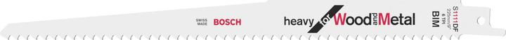 Bosch Professional Zubehör Sabre saw blade S 1111 DF Heavy for Wood and Metal, pack of 2