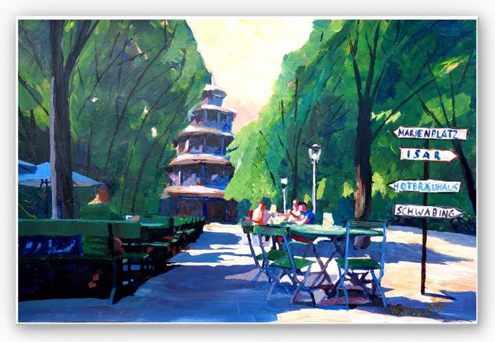 Immagine prodotto Trenddeko Bleichner - Torre cinese a Monaco di Baviera (30 x 20 cm)