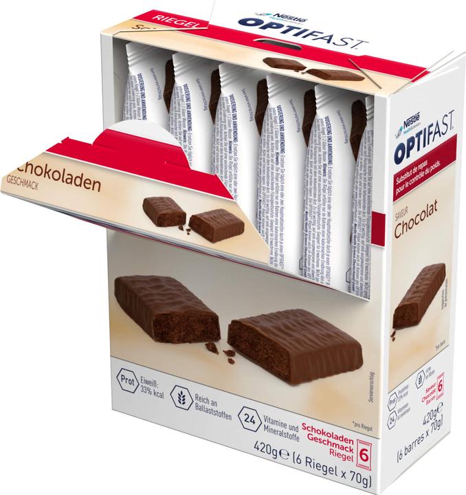 Produktbild Optifast Riegel (Schokolade, 6 Stk., 420 g)