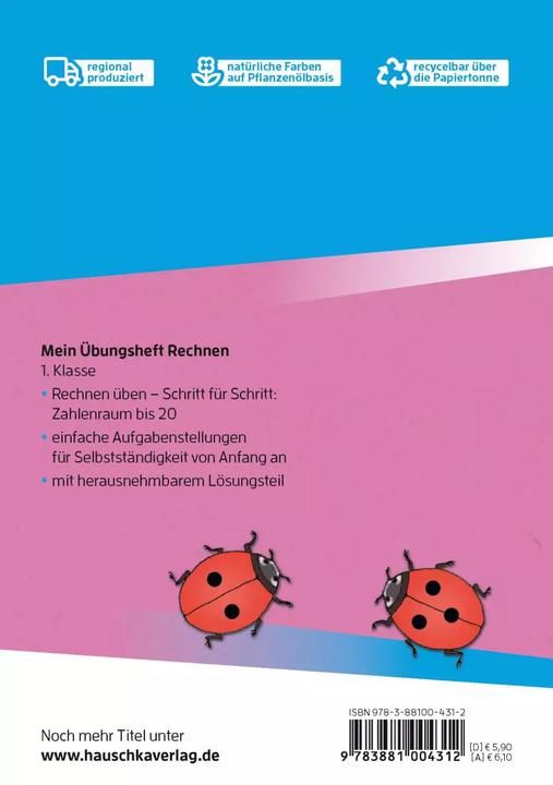 Image du produit Mein Übungsheft Rechnen - 1. Klasse, A5-Heft (Allemand, Masha Greune, Tina Harder, 2021)