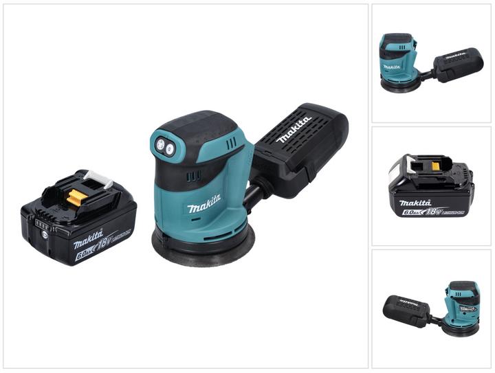 Produktbild Makita DBO 180 G1 Akku Exzenterschleifer 18 V 125 mm + 1x Akku 6,0 Ah - ohne Ladegerät (Exzenterschleifer)