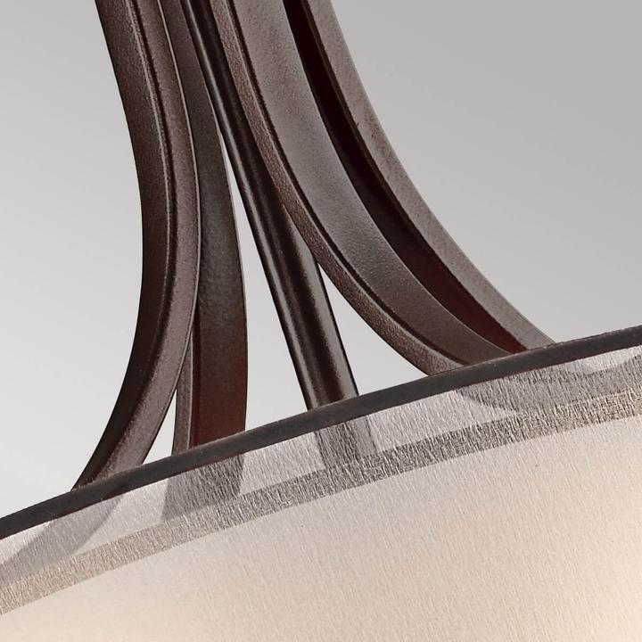 Actual product image Elstead Lighting Lacey pendant light E27 4-fold mission bronze light umber, earth colour, metallic frosted (E27)