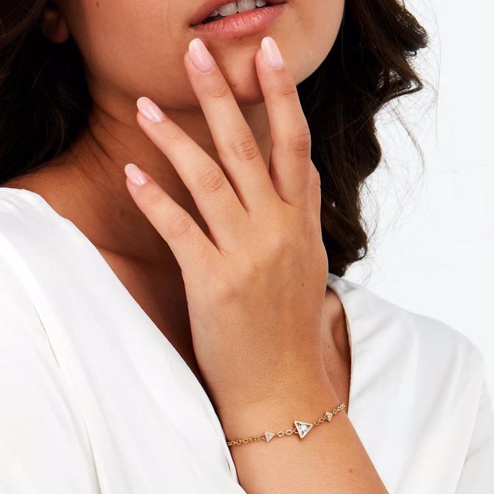 Actual product image Morellato Beautiful gold-plated bracelet Trilliant SAWY03 (19 cm, Stainless steel)