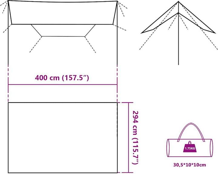 Produktbild VidaXL Tarp Wasserdicht (Tarp, 1.75 kg)