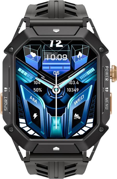 Actual product image Oukitel BT80 (Robust Connected Watch - 2.13" - Call Answer) Black