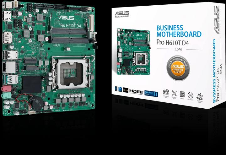 Actual product image ASUS MB PRO H610T -CSM (LGA 1700, Intel H610, Mini-ITX)