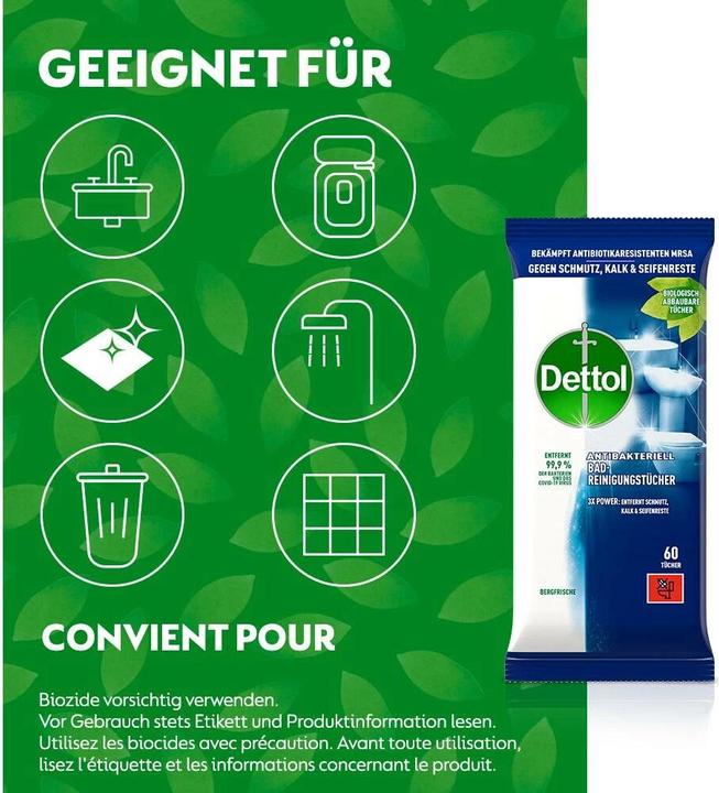 Actual product image Dettol Bathroom cleaning cloths