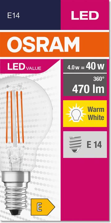 Actual product image Osram Value (E14, 4 W, 470 lm, 1 x, E)
