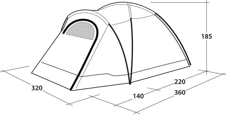 Image du produit Outwell Cloud 5 (Tente igloo, 10.11 kg, 5 personnes)
