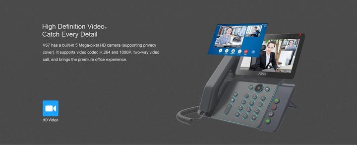 Actual product image Fanvil Desk phone V67 Black