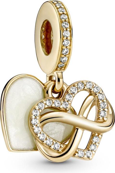 Produktbild Pandora Funkelndes Unendlichkeits-Herz Anhänger Charms/Beads (Gold 14 Karat, Emaille)