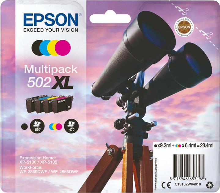 Actual product image Epson 502XL Multipack - 4-Pack - 19.1 ml - high capacity (M, FC, Y, C)