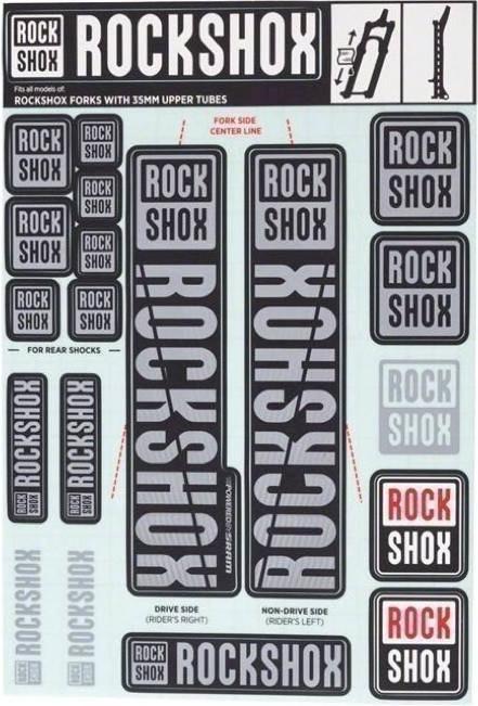 Produktbild RockShox Fork Decal Kit, 35mm Forks MY18 white