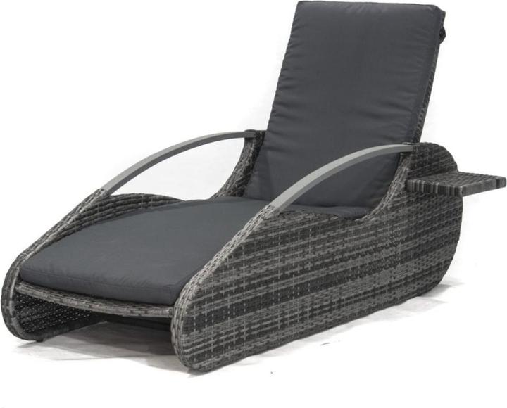 Actual product image Garden Pleasure Sun lounger Alassio grey (194.50 cm)