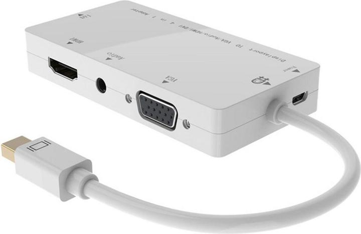 Image du produit MicroConnect Adaptateur AV DisplayPort Mini - HDMI - D-Sub (VGA) - DVI blanc (MDPDVIHDMIVGAAA) (1 Ports)