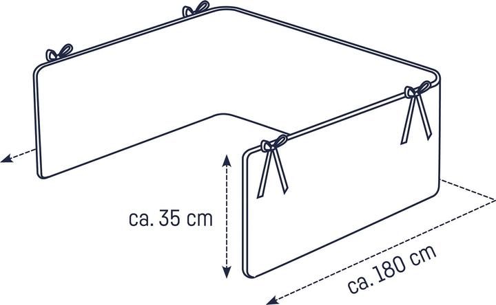Immagine prodotto Julius Zöllner Paracolpi per lettino Comfort Soft Happy Sun 180 x 35 cm
