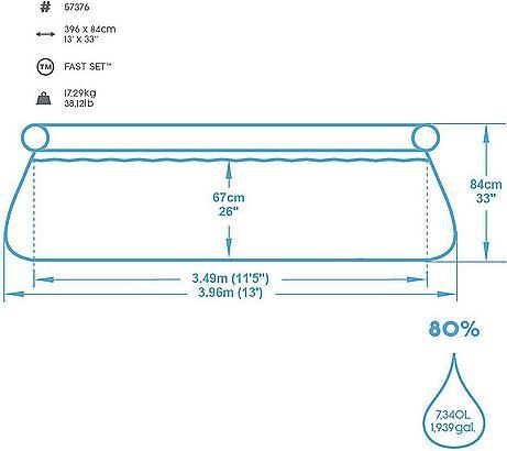 Actual product image Bestway Fast Set (396 x 84 cm)